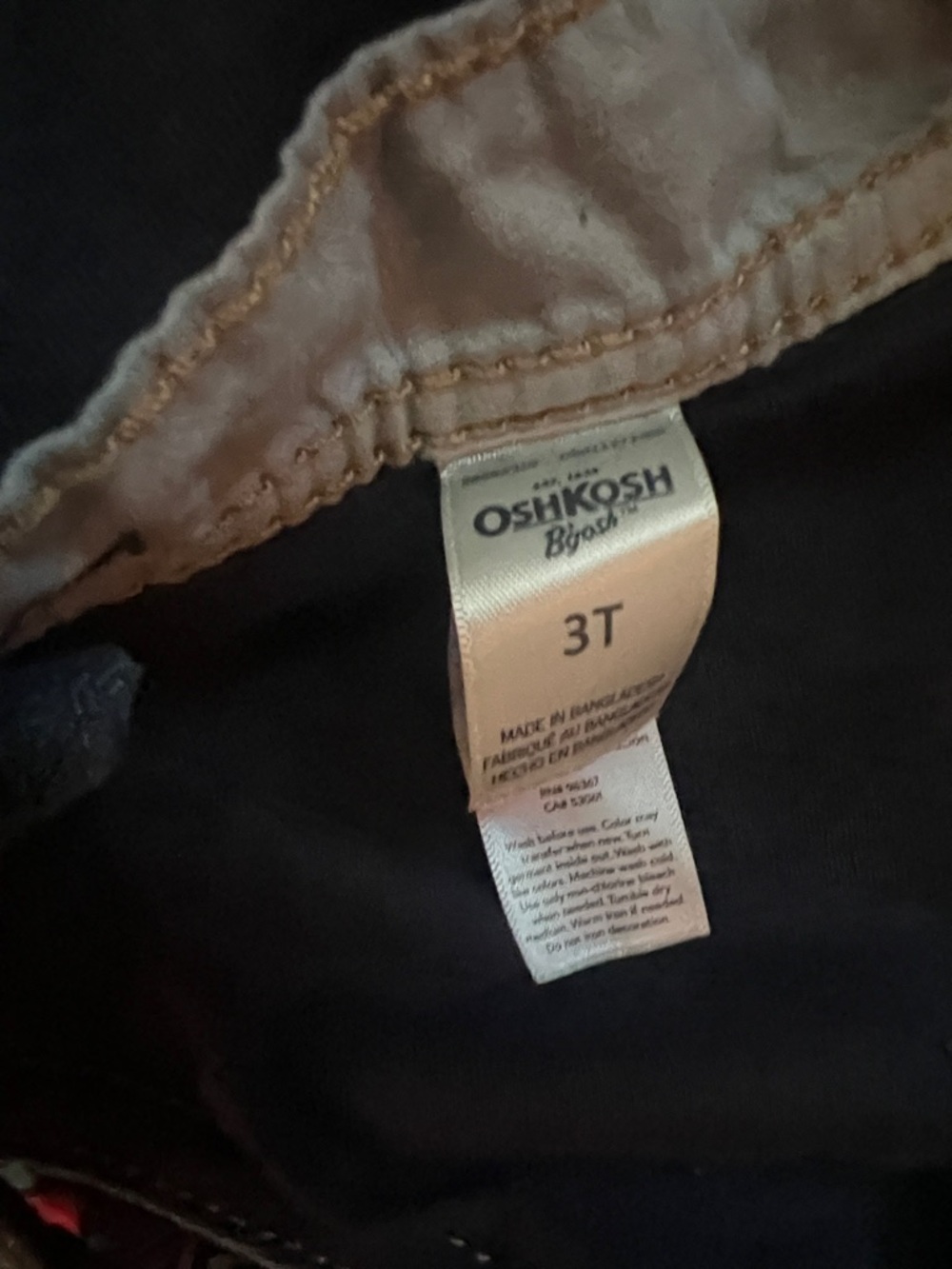 OshKosh B'gosh Blue Denim Men's Relaxed Jeans with Navy Striped Suspenders - Picture 6 of 6